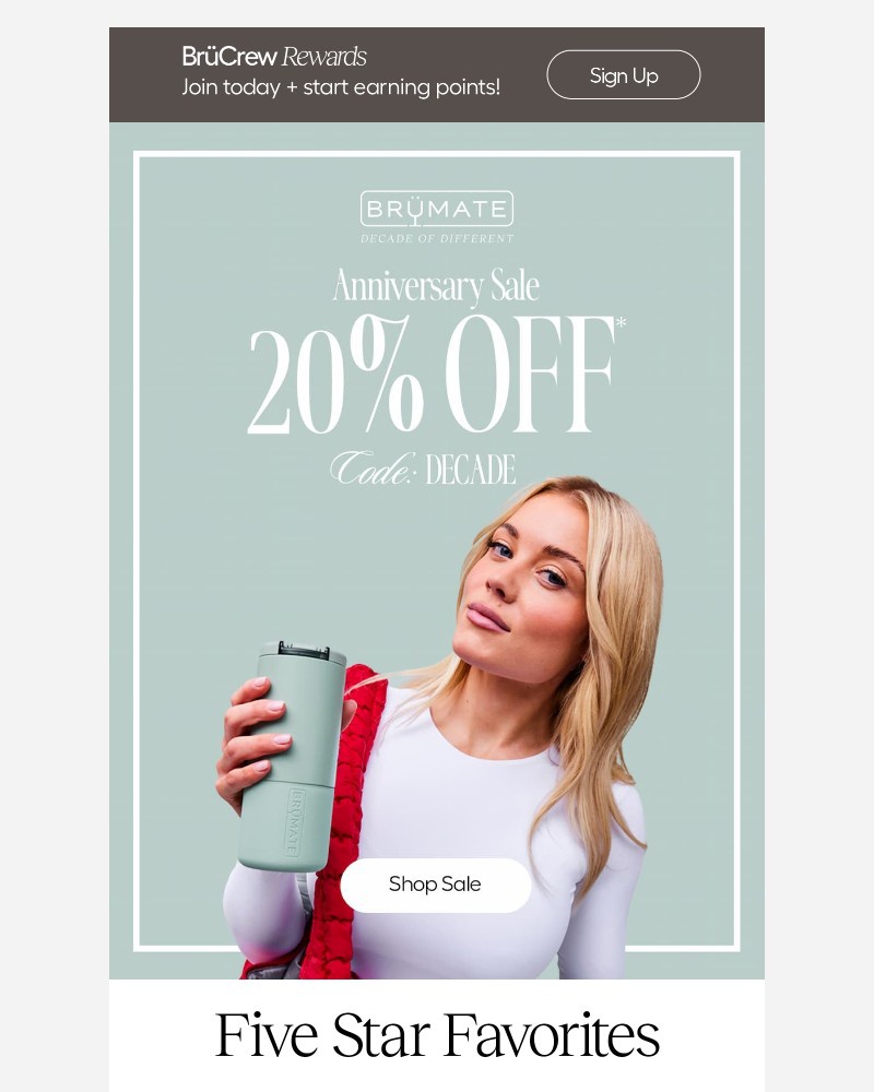 Screenshot of email sent to a BruMate Newsletter subscriber