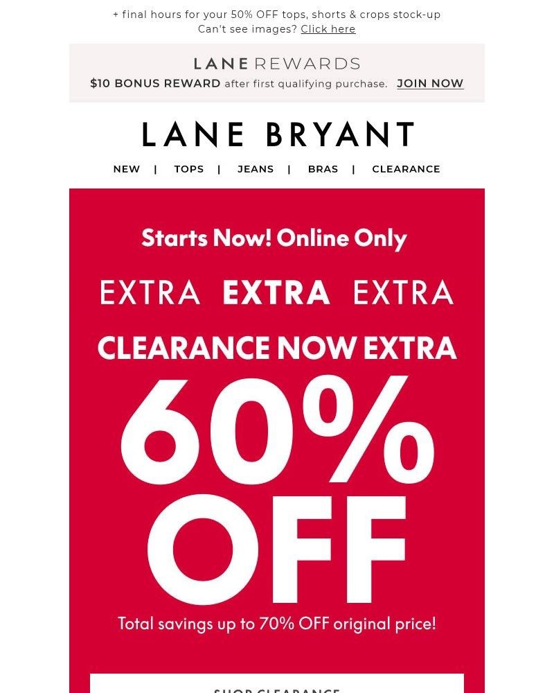 Screenshot of email with subject /media/emails/starts-now-extra-60-off-clearance-00c7f2-cropped-64e3e988.jpg