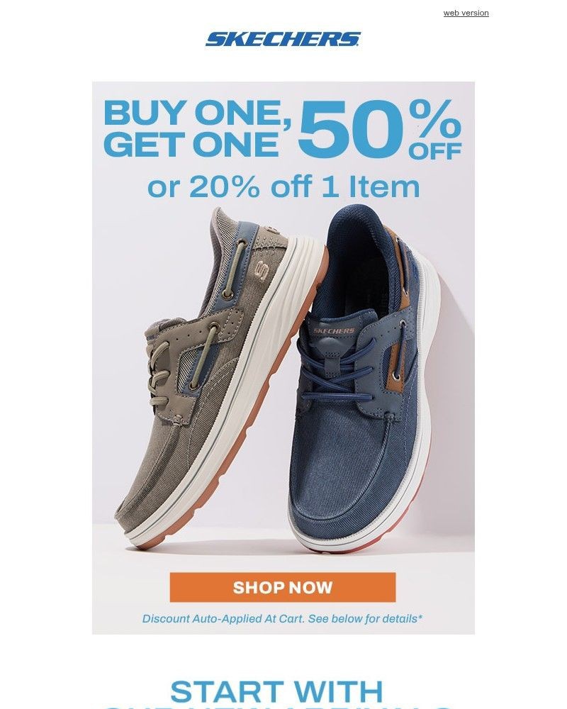 Screenshot of email sent to a Skechers Newsletter subscriber