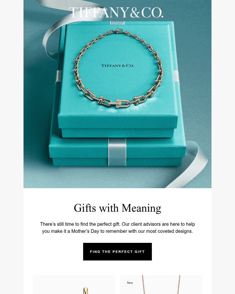 Screenshot of email sent to a Tiffany & Co Newsletter subscriber