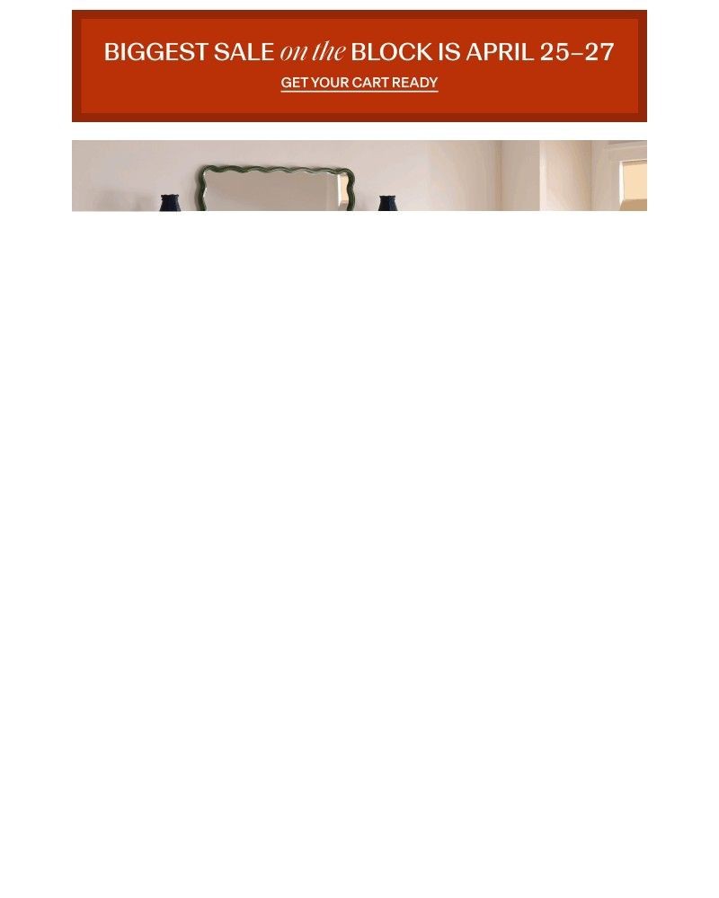 Screenshot of email sent to a Birch Lane Newsletter subscriber