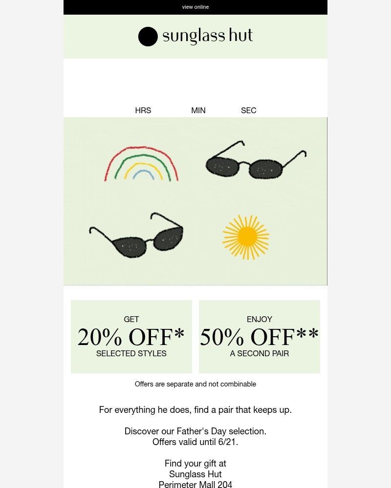 Screenshot of email with subject /media/emails/still-shopping-20-off-select-styles-or-50-off-a-2nd-pair-472833-cropped-6d5b0acc.jpg