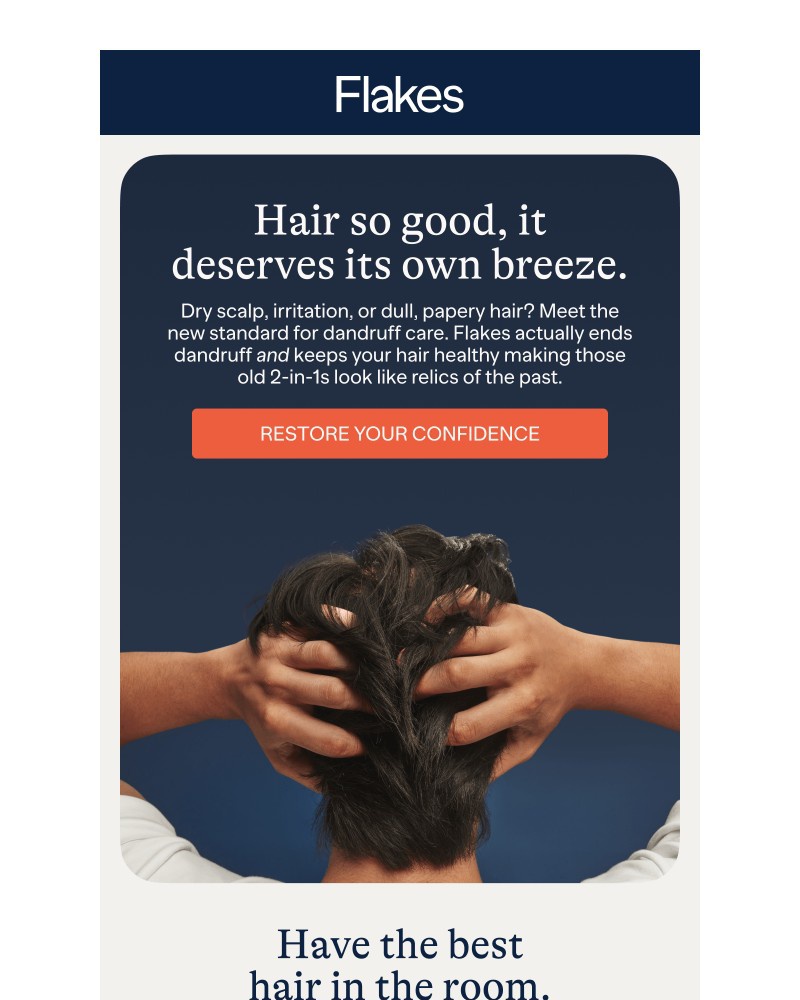 Screenshot of email sent to a Flakes Newsletter subscriber