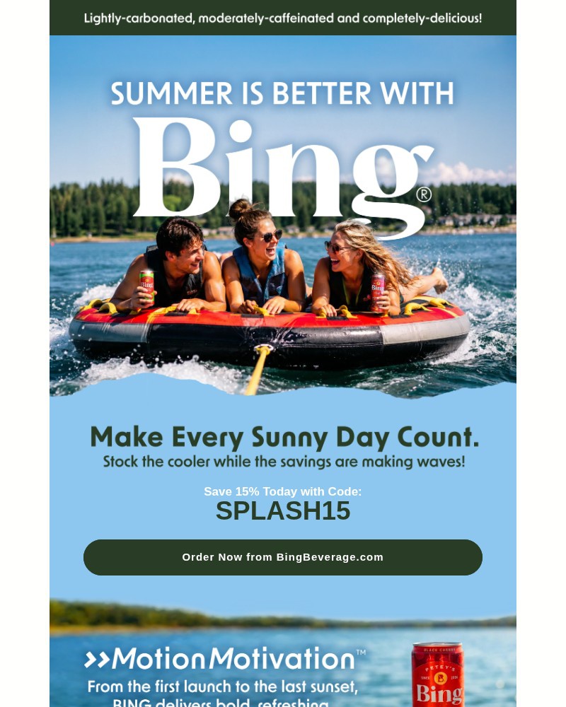 Screenshot of email sent to a Bing Newsletter subscriber