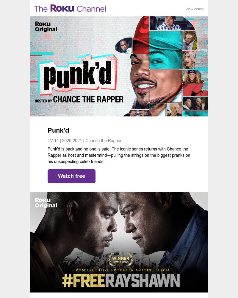 Screenshot of email with subject /media/emails/stream-free-roku-originals-starring-chance-the-rapper-laurence-fishburne-more-14e_dK27lb1.jpg