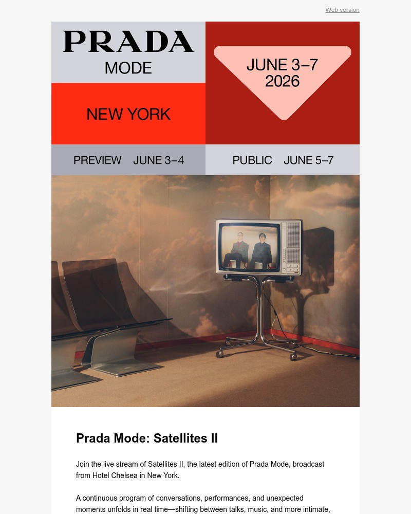 Screenshot of email sent to a Miu Miu Newsletter subscriber