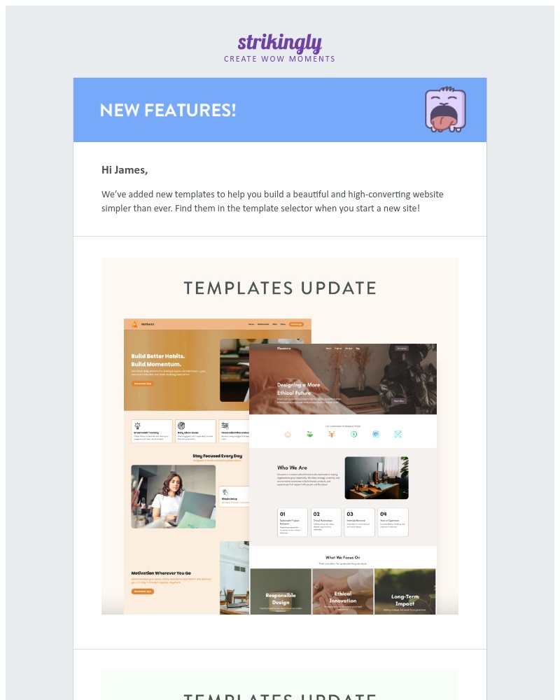 Screenshot of email with subject /media/emails/strikingly-monthly-templates-update-051cf8-cropped-4cc1d899.jpg