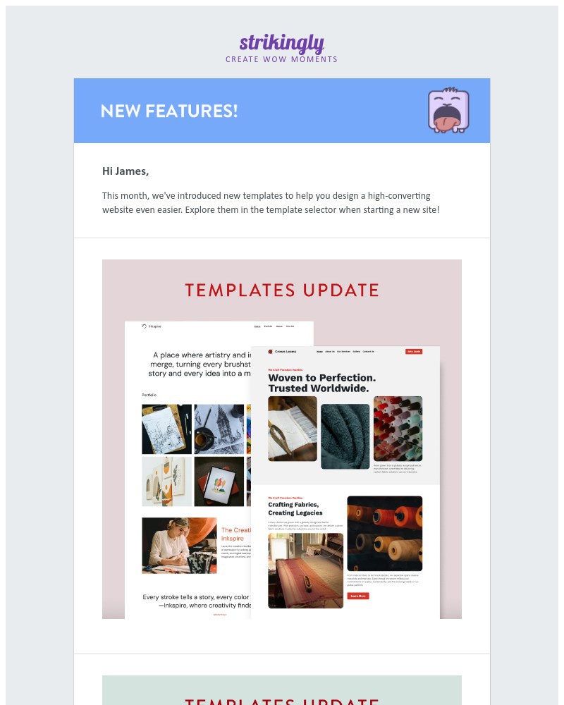 Screenshot of email with subject /media/emails/strikingly-monthly-templates-update-4bb481-cropped-ad2492d3.jpg