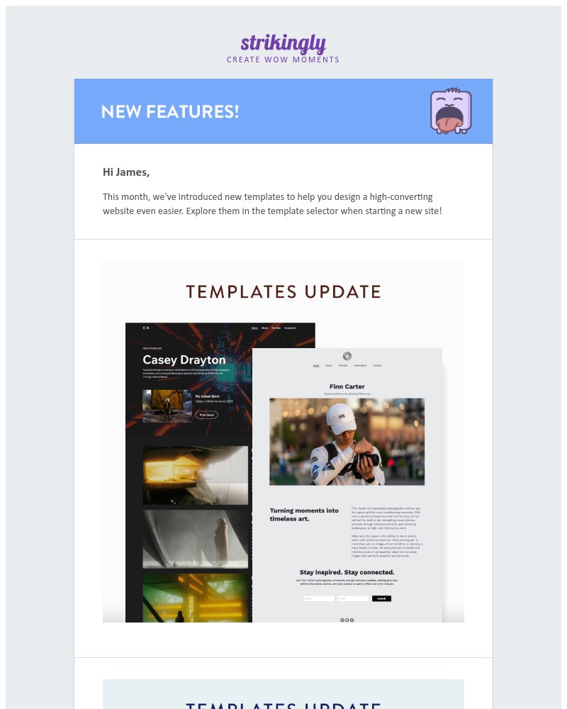 Screenshot of email with subject /media/emails/strikingly-monthly-templates-update-eb98a6-cropped-54f6d4a4.jpg