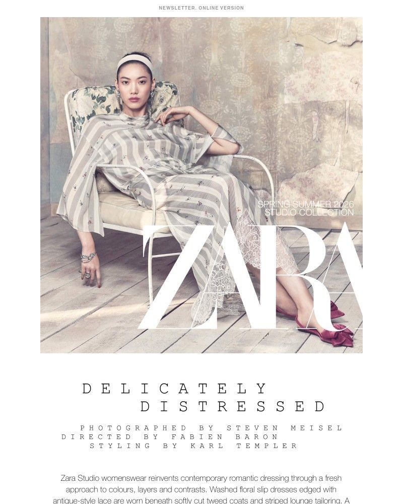 Screenshot of email sent to a Zara Registered user