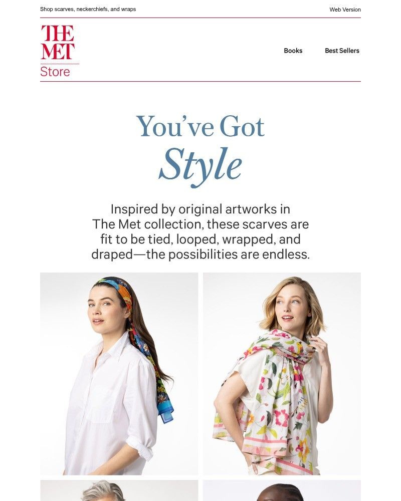 Screenshot of email sent to a The Metropolitan Museum of Art (The Met) Newsletter subscriber