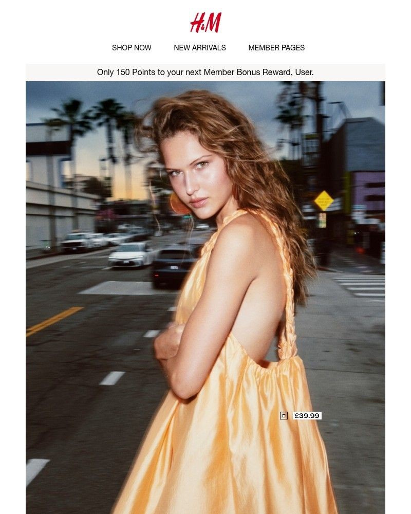 Screenshot of email sent to a H&M Newsletter subscriber
