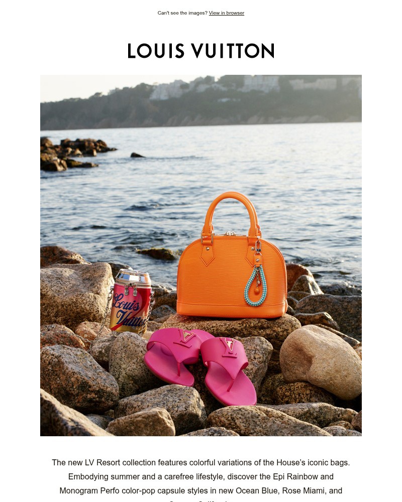 Screenshot of email sent to a Louis Vuitton Newsletter subscriber