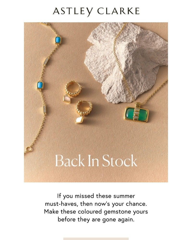 Screenshot of email sent to a Astley Clarke Newsletter subscriber