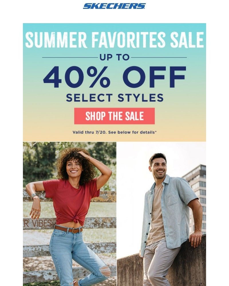 Screenshot of email sent to a Skechers Newsletter subscriber