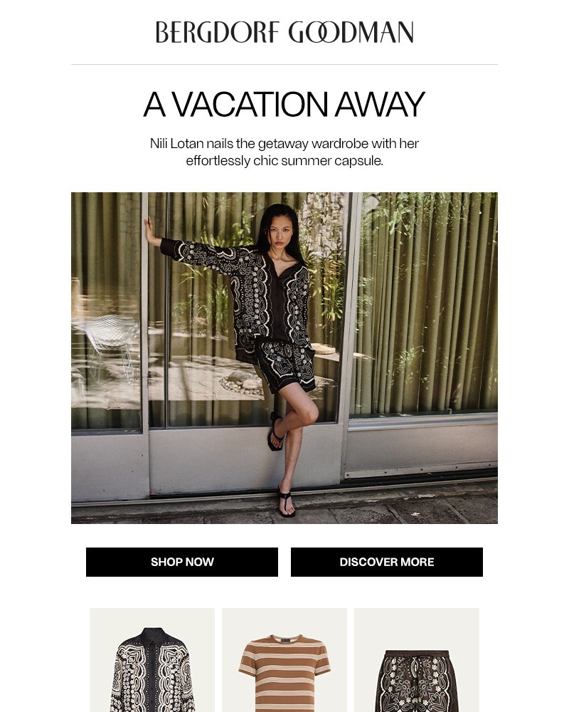 Screenshot of email sent to a Bergdorf Goodman Newsletter subscriber