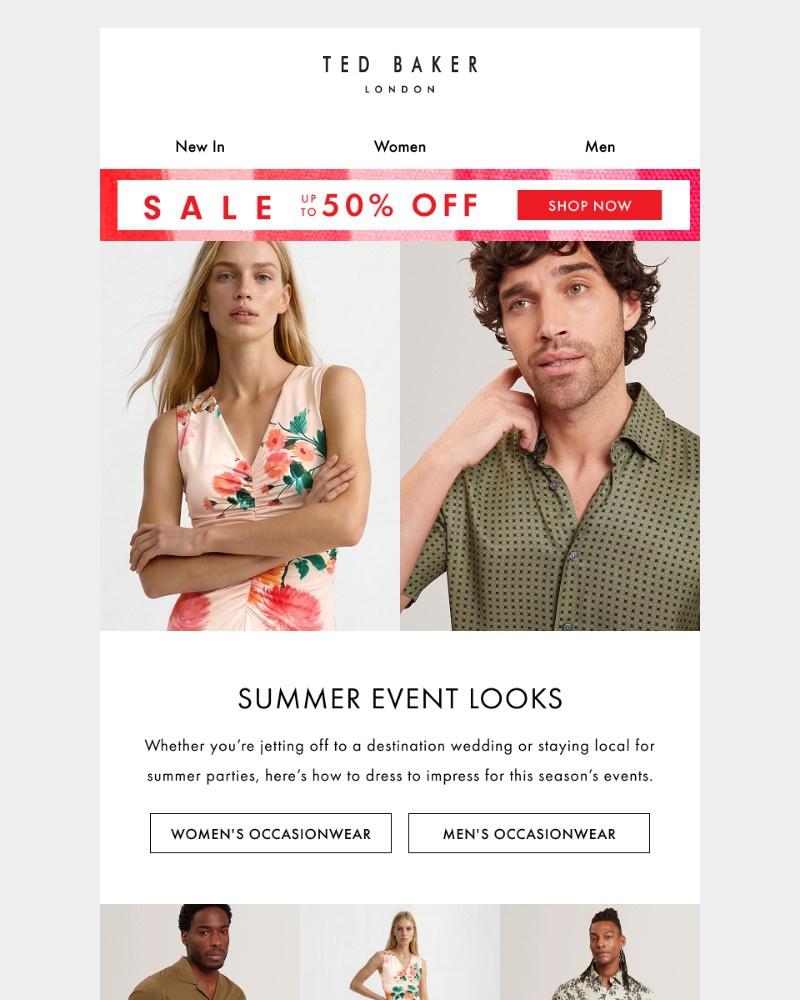 Screenshot of email sent to a Ted Baker Newsletter subscriber