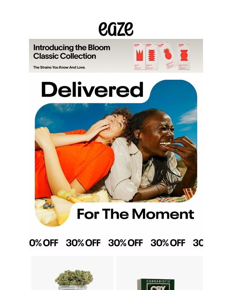Screenshot of email sent to a Eaze Registered user
