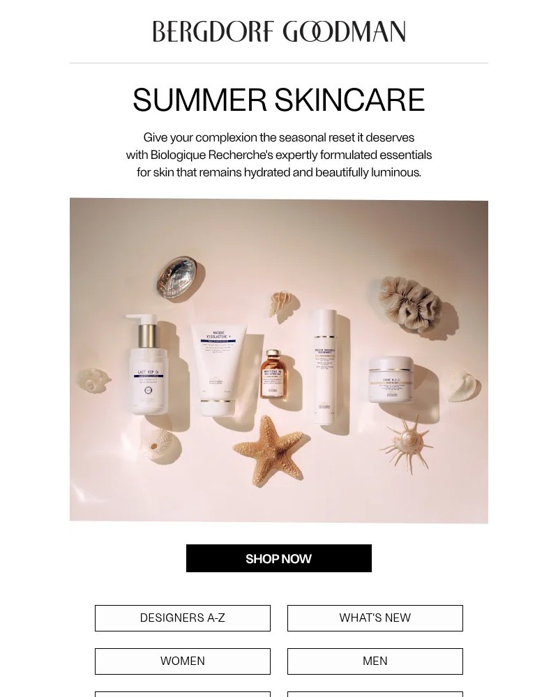 Screenshot of email sent to a Bergdorf Goodman Newsletter subscriber