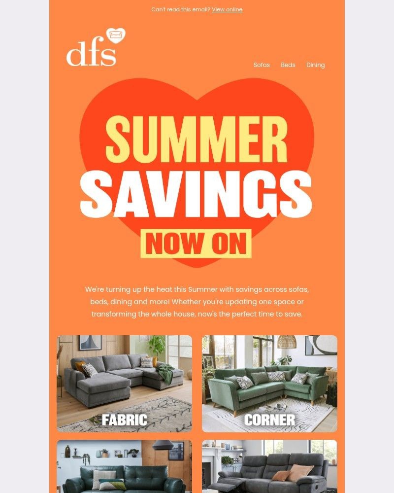 Screenshot of email sent to a DFS Cart abandoner