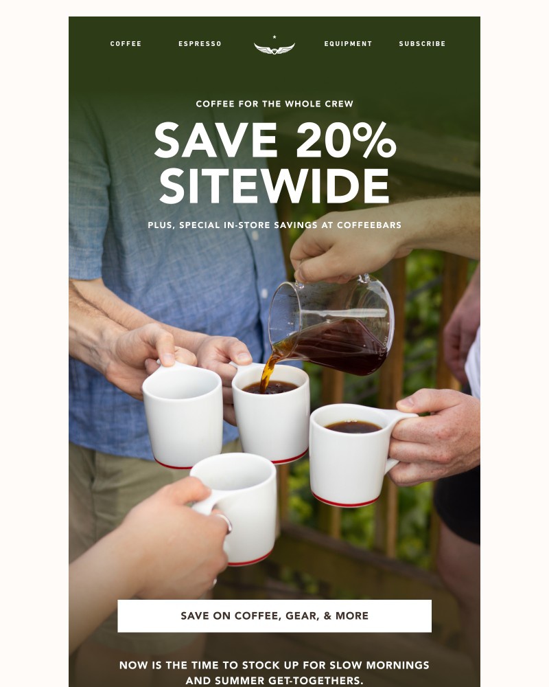 Screenshot of email with subject /media/emails/summer-stock-up-20-off-on-coffee-gear-more-af457a-cropped-e17388b3.jpg
