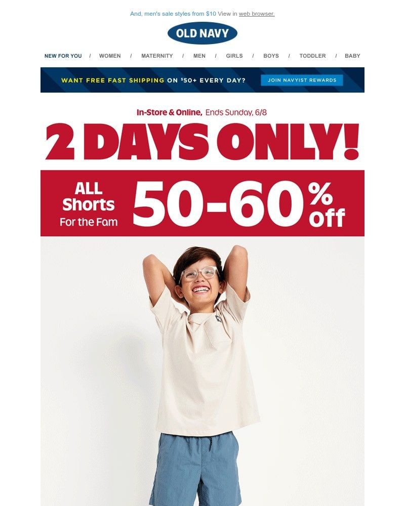 Screenshot of email with subject /media/emails/summer-stock-up-alert-50-60-off-all-shorts-for-the-fam-bc9118-cropped-3c73abf2.jpg