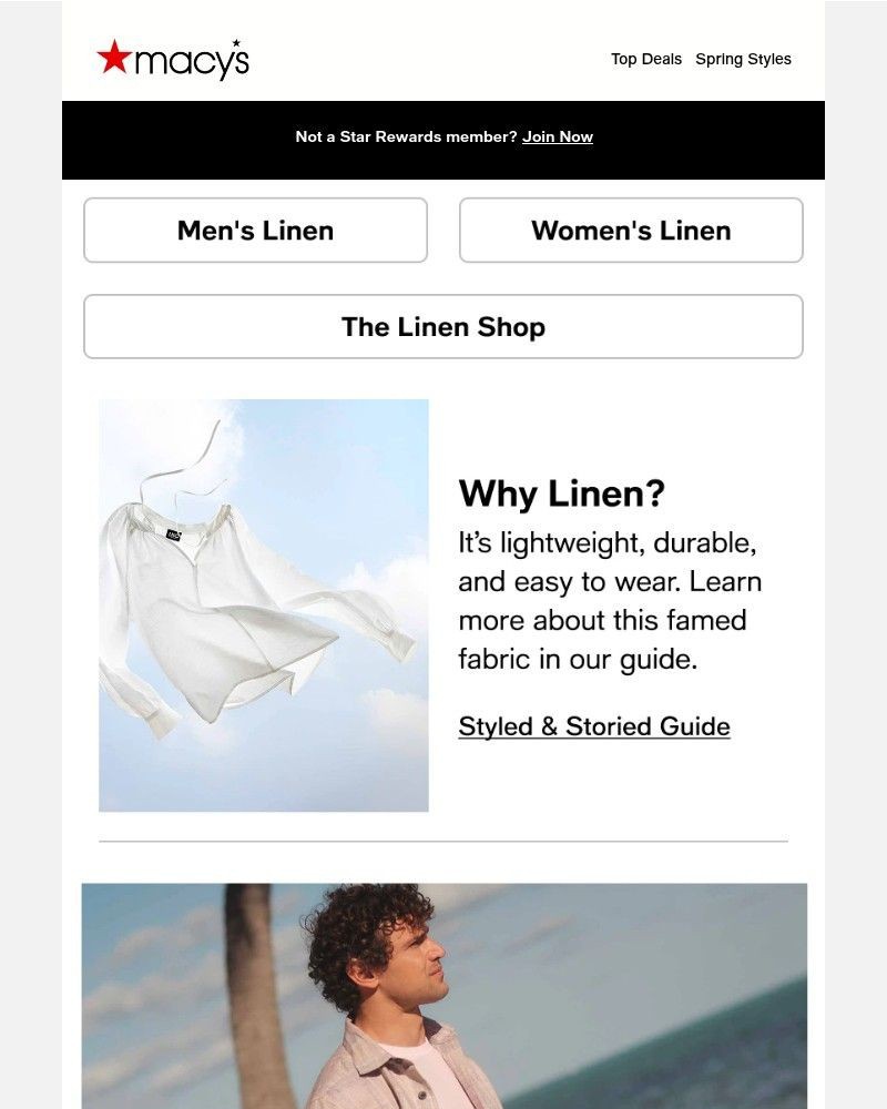 Screenshot of email sent to a Macy's Cart abandoner