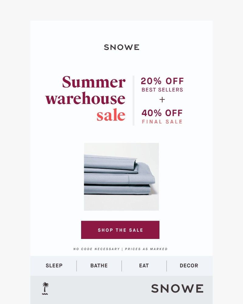 Screenshot of email sent to a Snowe Newsletter subscriber