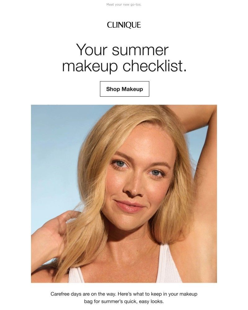 Screenshot of email sent to a Clinique Newsletter subscriber