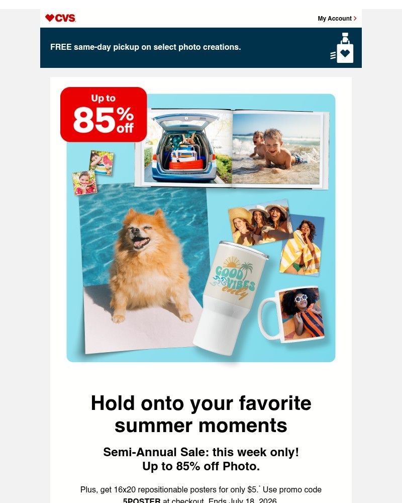 Screenshot of email sent to a CVS Newsletter subscriber