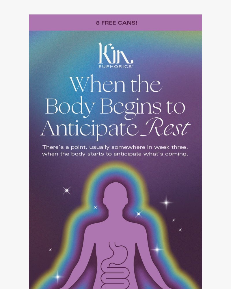 Screenshot of email sent to a Kin Euphorics Newsletter subscriber