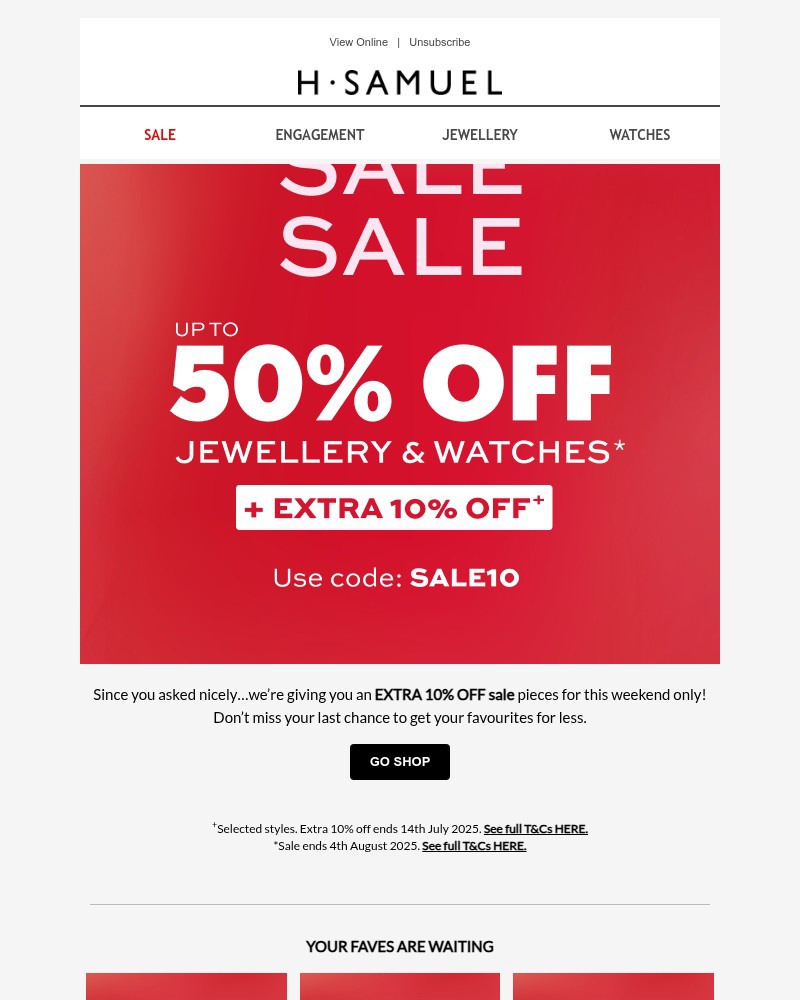 Screenshot of email with subject /media/emails/surprise-extra-10-off-sale-is-back-2f6cc5-cropped-5e0e123e.jpg