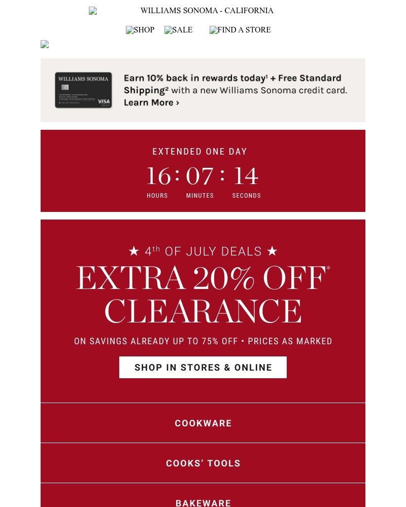 Screenshot of email with subject /media/emails/surprise-now-extended-extra-20-off-clearance-for-one-more-day-2c5ce8-cropped-df7c11a3.jpg