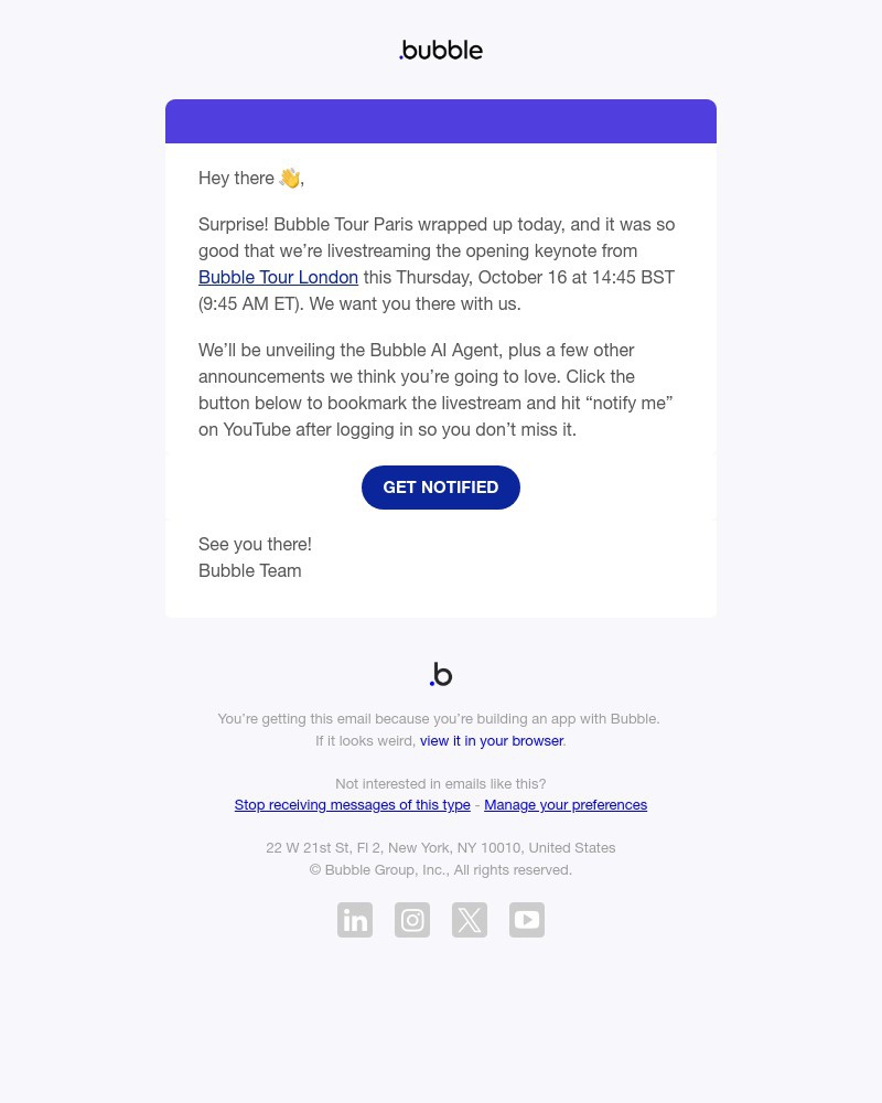 Screenshot of email with subject /media/emails/surprise-were-livestreaming-the-bubble-tour-london-keynote-6cdf96-cropped-e4031107.jpg