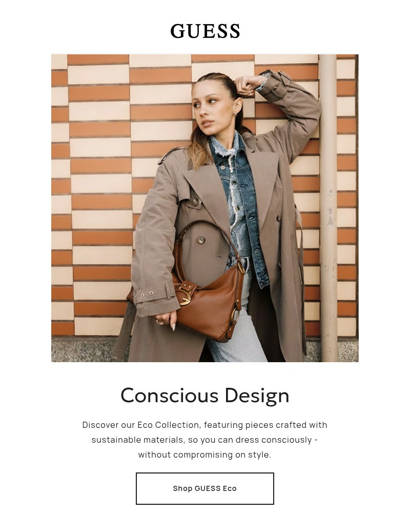 Screenshot of email sent to a Guess Newsletter subscriber