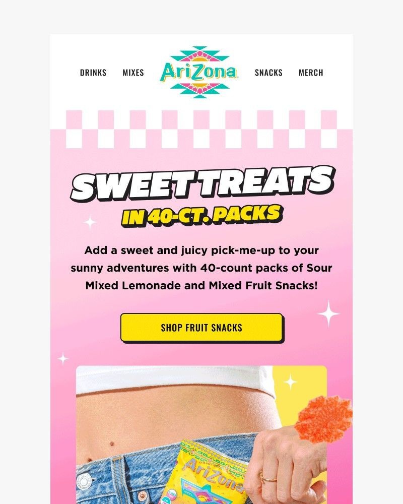 Screenshot of email sent to a AriZona Newsletter subscriber