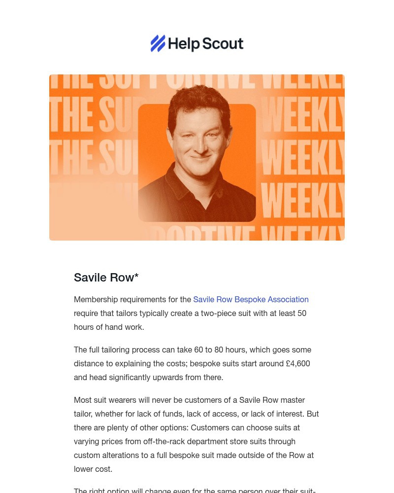 Screenshot of email sent to a Help Scout Trial user