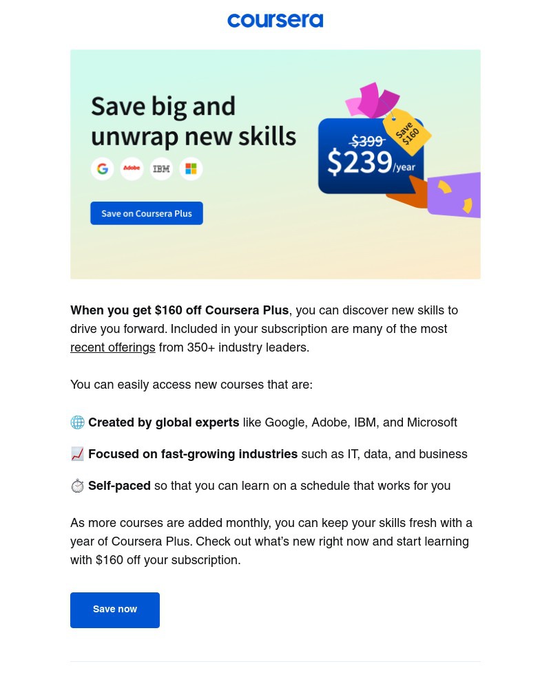 Screenshot of email with subject /media/emails/take-160-off-coursera-plus-tap-into-whats-new-e6a5c8-cropped-a9ce35e3.jpg