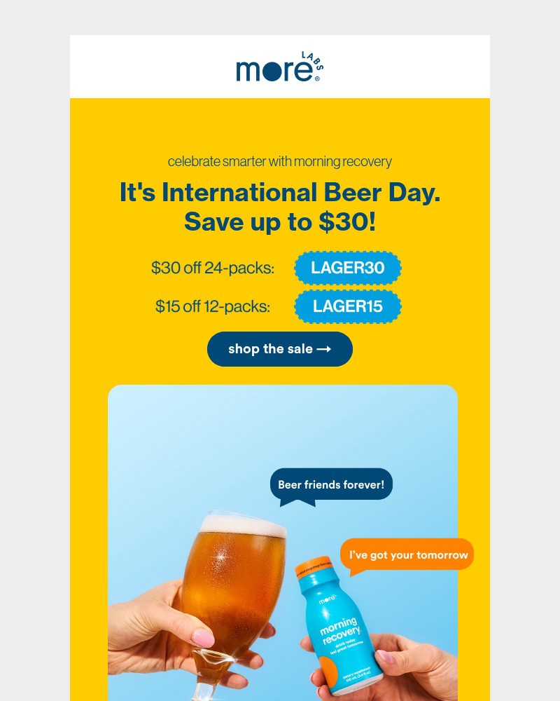 Screenshot of email sent to a Morning Recovery Newsletter subscriber