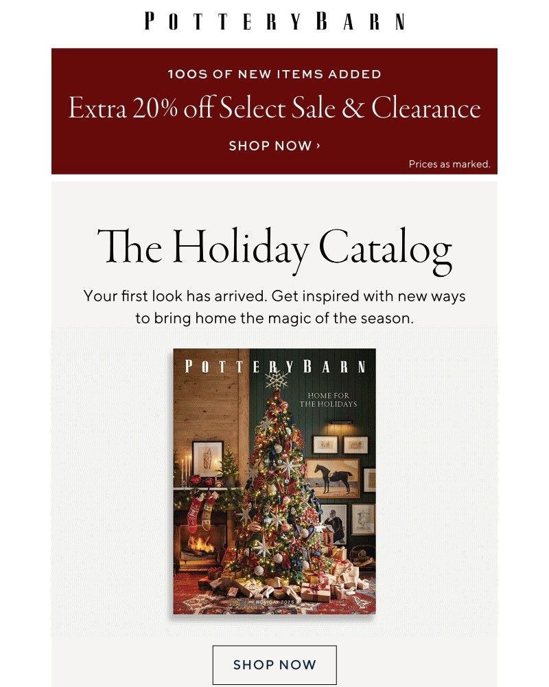 Screenshot of email with subject /media/emails/take-an-extra-20-off-clearance-your-first-look-at-our-holiday-catalog-2c3932-crop_5zUhblp.jpg