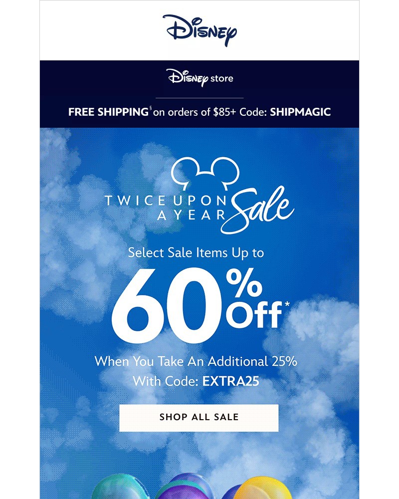 Screenshot of email sent to a Walt Disney World Resort Registered user