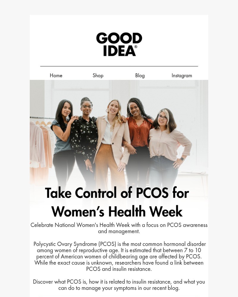 Screenshot of email sent to a Good Idea Newsletter subscriber