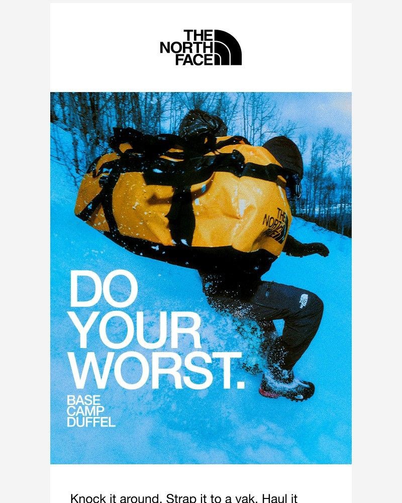Screenshot of email sent to a The North Face Newsletter subscriber