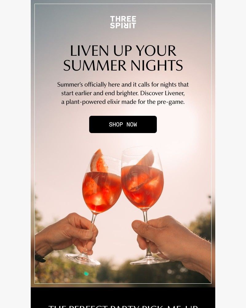 Screenshot of email sent to a Three Spirit Newsletter subscriber