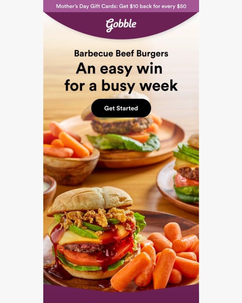 Screenshot of email sent to a Gobble Cart abandoner