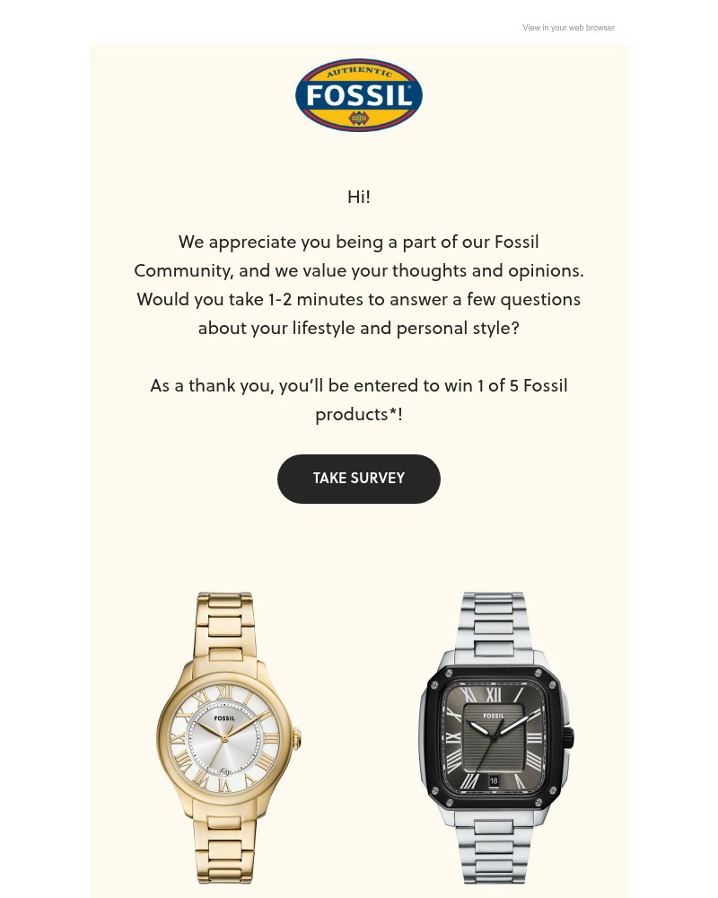 Screenshot of email with subject /media/emails/take-our-style-survey-you-could-win-a-fossil-product-1bd11a-cropped-a9ae98f3.jpg