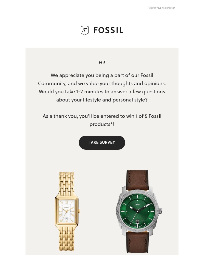 Screenshot of email with subject /media/emails/take-our-style-survey-you-could-win-a-fossil-product-f07e7a-cropped-0155a2ed.jpg
