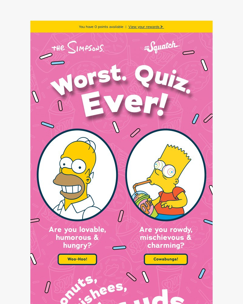 Screenshot of email sent to a Dr. Squatch Newsletter subscriber