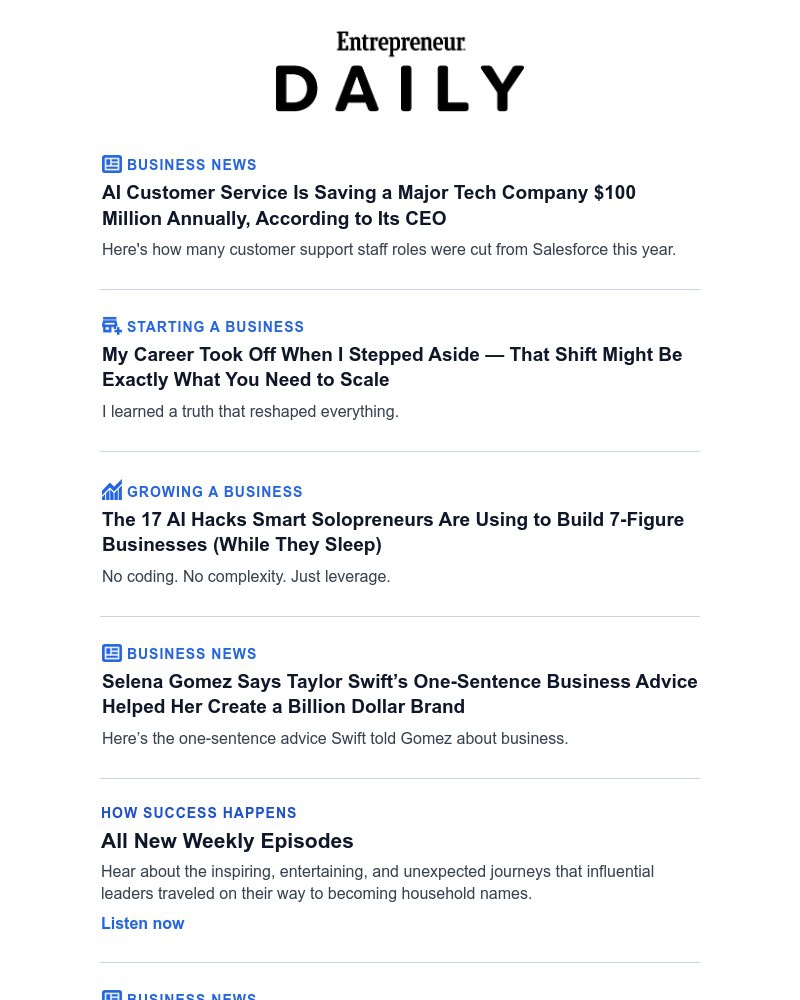 Screenshot of email with subject /media/emails/taylor-swifts-one-sentence-business-advice-6eca7d-cropped-97c6c947.jpg