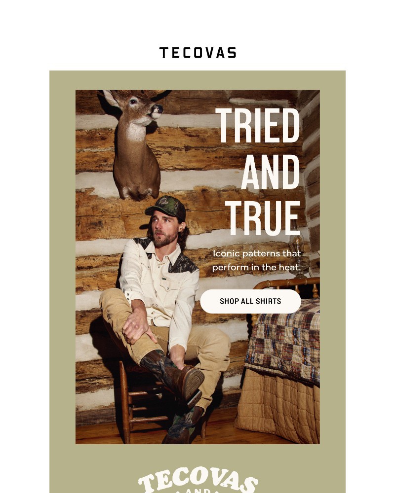 Screenshot of email sent to a Tecovas Newsletter subscriber